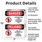 Signmission Construction Area Authorized Only Bilingual Danger Sign, Aluminum, 7in W x 10in L, 2PK OS-2PACK-DS-A-710-VS-1095 - alternate 8